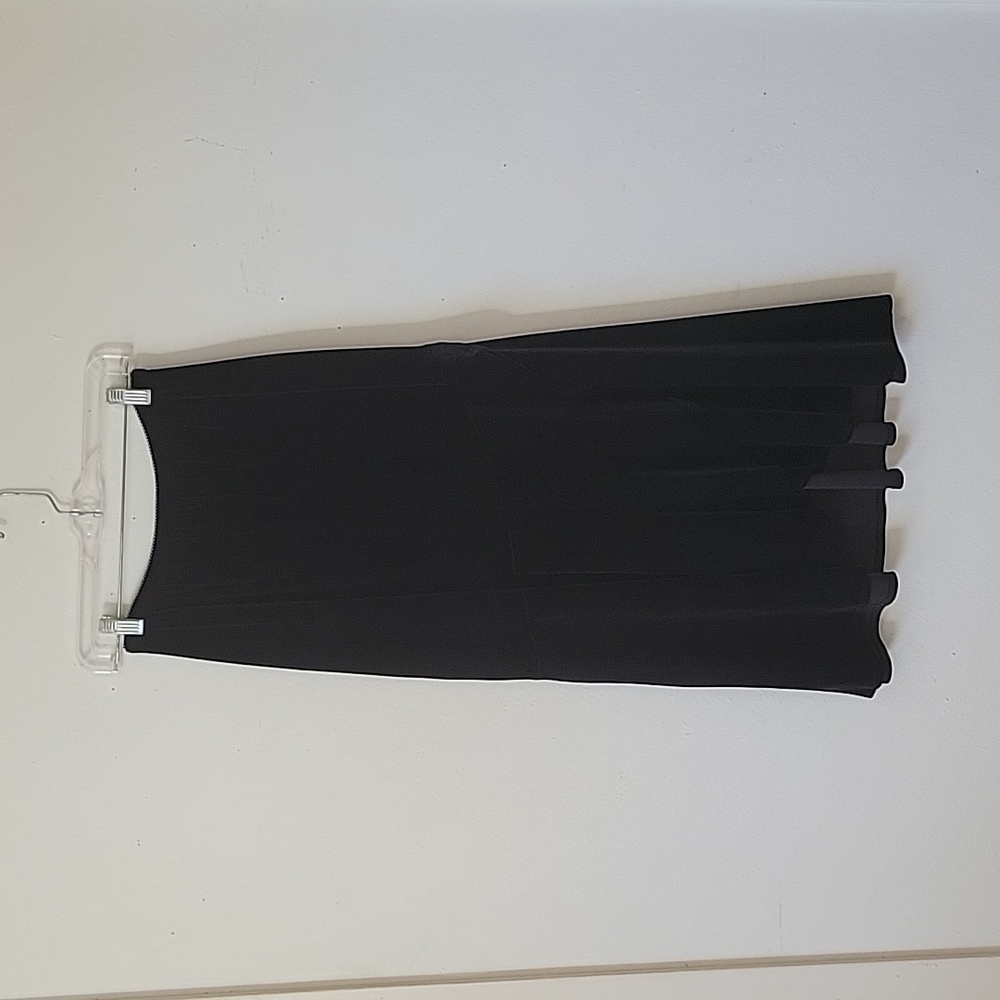 NWT Chico's black basic velvet koko hi-lo skirt with asymmetrical hem 0